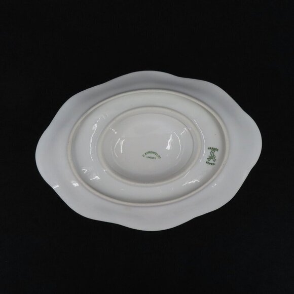 C Ahrenfeldt Limoges Gravy Boat Pink Yellow Roses Garden Flowers Floral Vintage - Picture 11 of 15